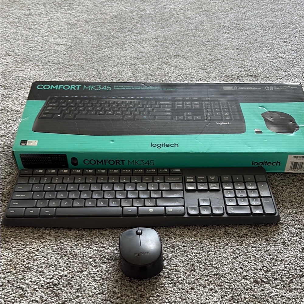 Logitech Black Keyboard & Mouse - missing wireless mouse adapter